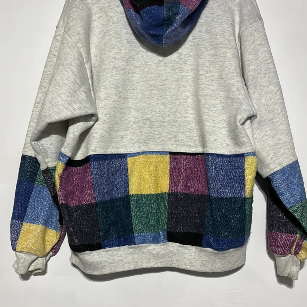Vintage Myrtle Beach South Carolina Golf Plaid Zip Up Hooded Sweatshirt Size XL - Picture 12 of 12